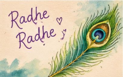 Radhe Radhe — a peacock feather